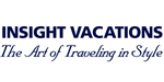 Insight Vacations logo featuring block and italicized lettering in black.