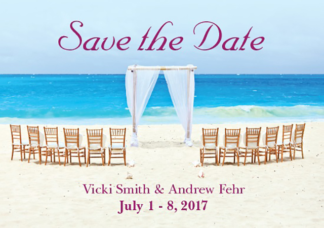 our new and improved save the date invitations in four unique