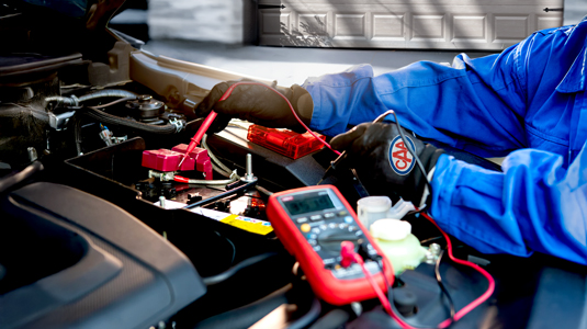 Testing a car battery