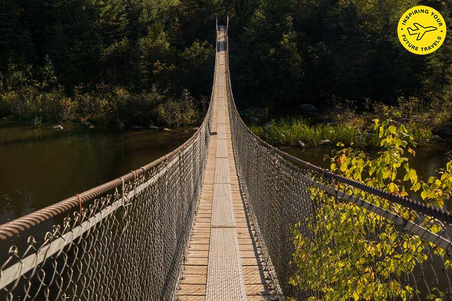Image showing the Pinawa Heritage Suspension Bridge.