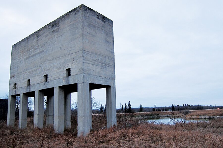 Image showing the concrete remains of a lime factory located near St. Laurent, Manitoba.