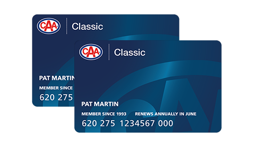 Two CAA Membership Classic cards