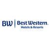 Best Western corporate logo royal blue lettering on white background