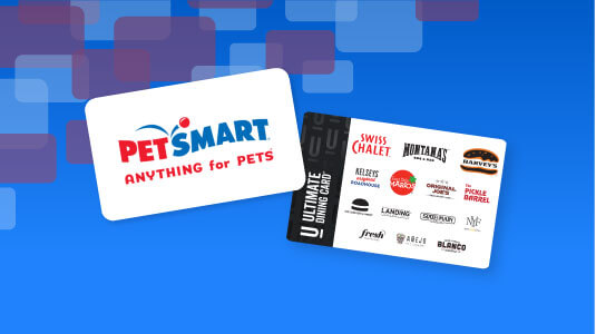 Pet Smart Gift Card and Ultimate Dining Card
