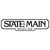 State & Main logo in black block letters with black surround