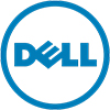 Dell Computers logo blue letters with stylized E in blue surround