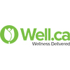 Well.ca corporate logo in green letters on white background with words Wellness Delievered in black