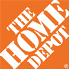 Home Depot corporate logo white letters on orange background