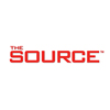 The Source logo red lettering on white background