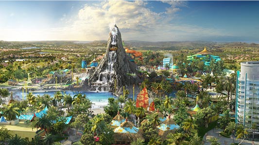 A look at Universal Studios' Volcano Bay.