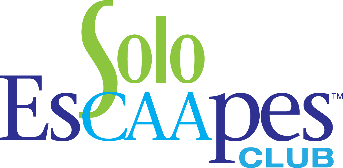 CAA Solo EsCAApes logo in green, light blue and dark blue lettering.