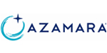 Azamara logo featuring stylized waves and star with navy blue lettering.