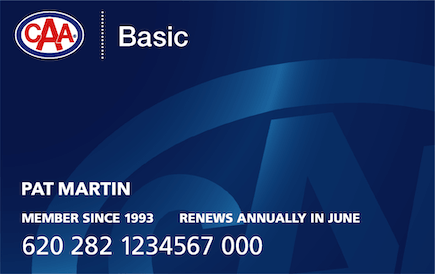 Blue CAA Classic Membership card