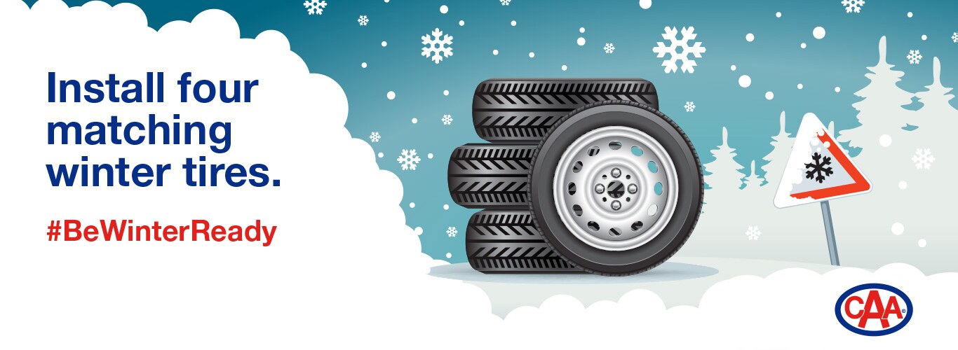 Install four matching winter tires.