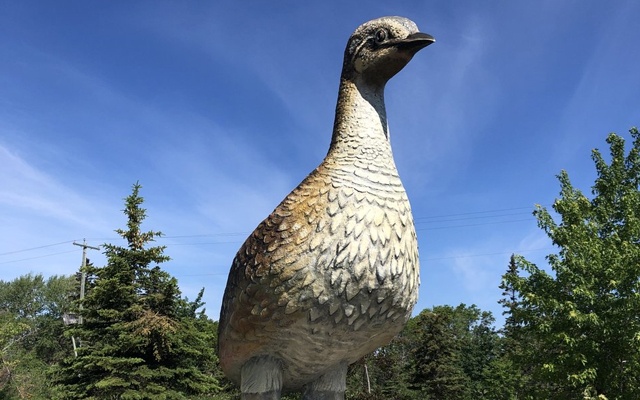 Image showing a large statue of a grouse.